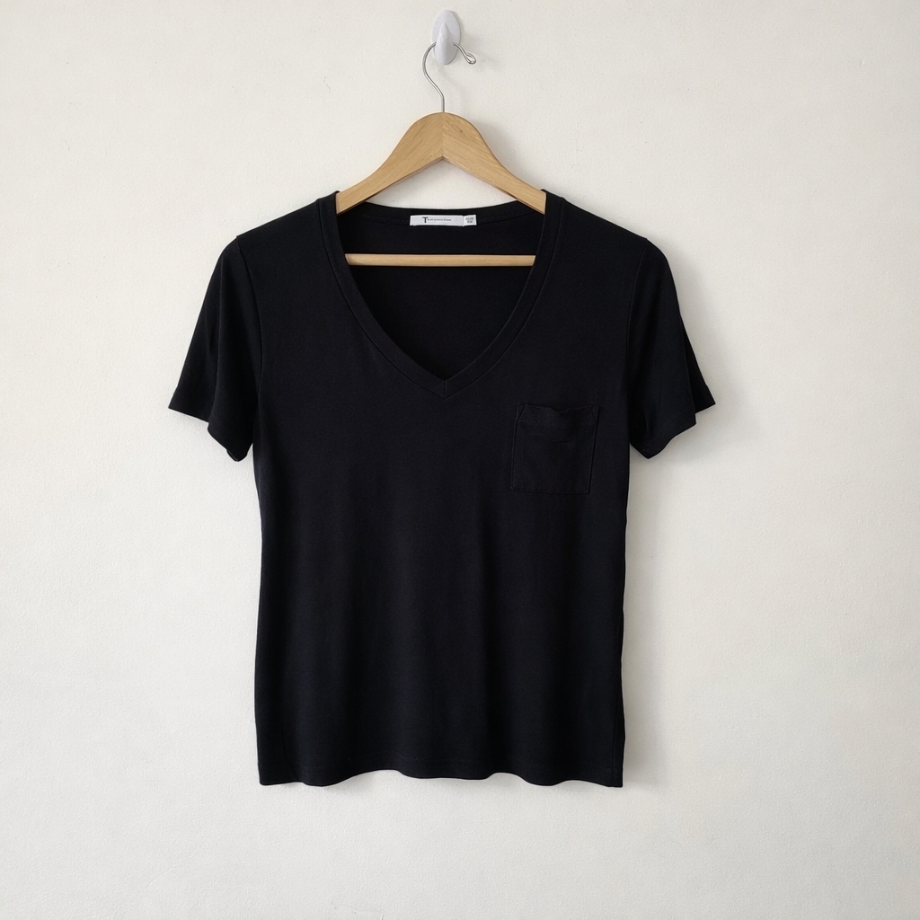 T By Alexander Wang Black Short Sleeve Tee